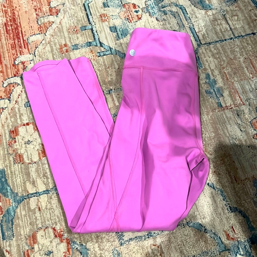 Zella 7/8 leggings - pink- gently worn size Small